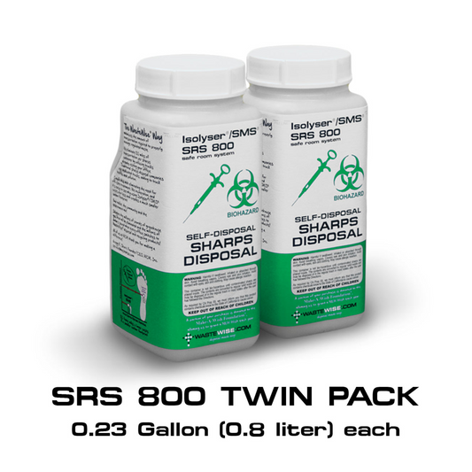 Isolyser/SMS Sharps Management System, SRS800, .8 Liter Twin Pack