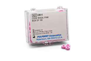 Code Rings - Silicone, Medical Grade, Standard Size: 1/8 ID, 1/8 wide, Pink, Box of 50