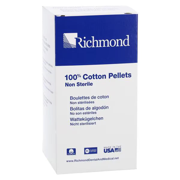 Cotton Pellets, Size 1 - 9/32 Diameter, 2000 Pellets/Box