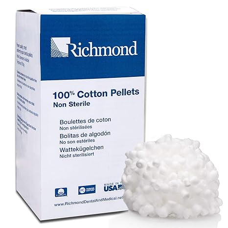 Cotton Pellets, Size 2 - 7/32 Diameter, 2550 Pellets/Box