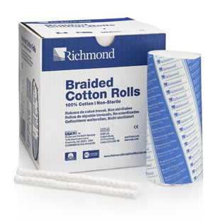 Braided Rolls, 6, Small Diameter (5/16), 200/Box, Non-Sterile