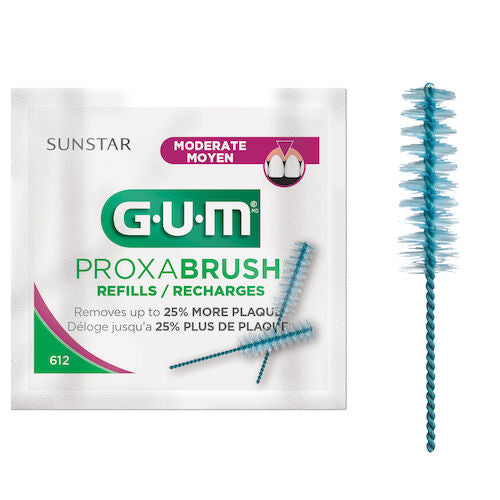 Sunstar GUM Proxabrush Trav-Ler Moderate Refills, 36/Box, 612PA