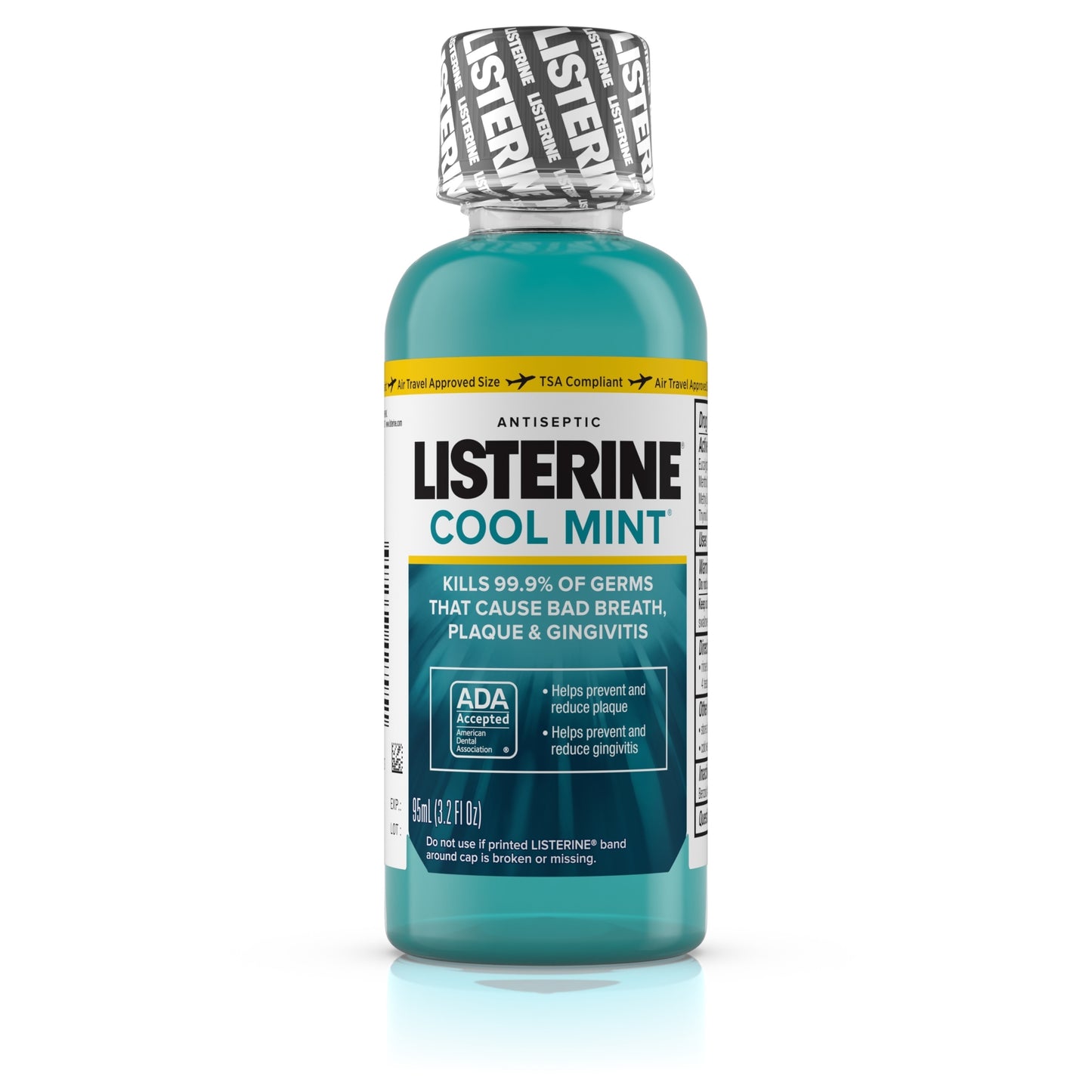 Listerine Cool Mint Mouthwash, 3.2 oz, 24/cs