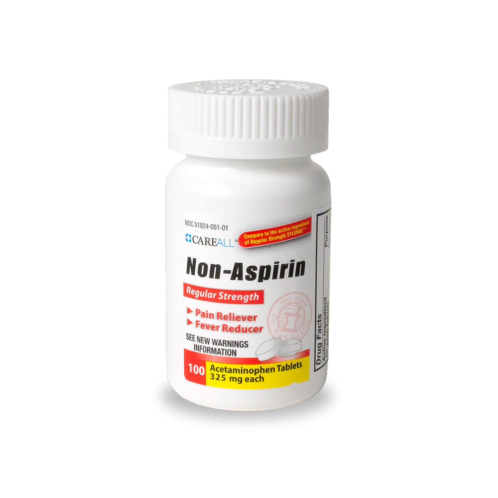 Acetaminophen Caplets, 100/pkg