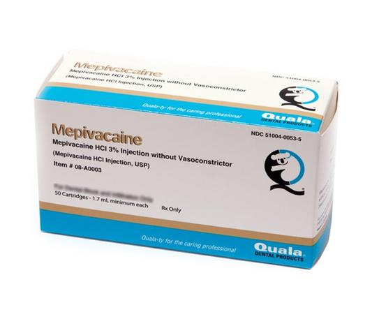 Quala Mepivacaine HCl Injection 3% without Vasoconstrictor, 50/Pkg