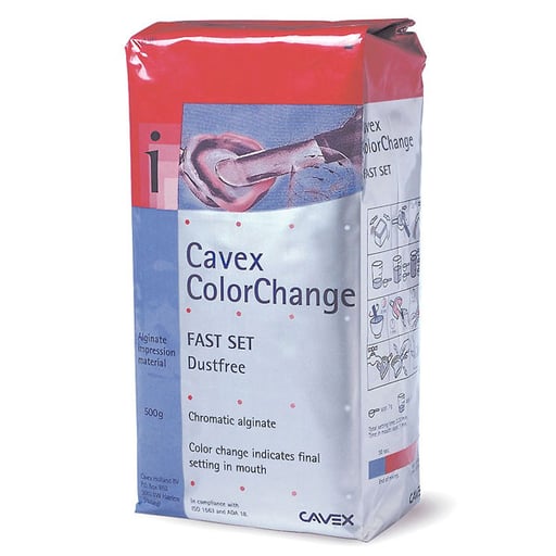 Cavex Color Change Dust Free Alginate, Fast Set, Spearmint Flavor, 500gm/Pkg