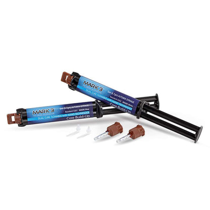 MARK3 Core Build-Up Dual Cure Automix Syringes – Blue, 2/Pack