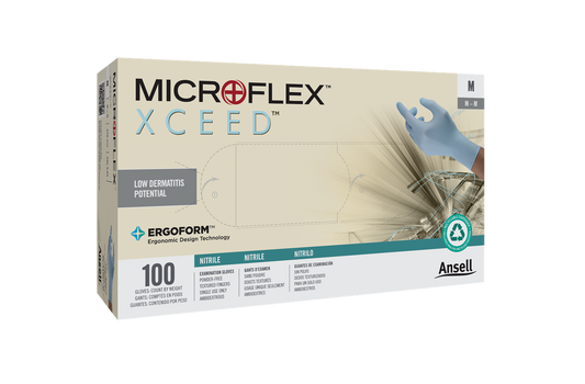 Ansell Microflex Xceed® Powder-Free Nitrile Exam Gloves 250/Box