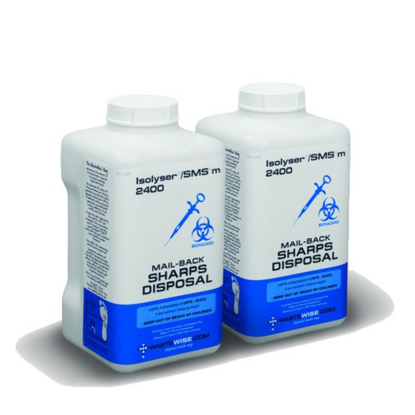 Isolyser/SMSM Sharps Mail-Back System, SMS2400M, 3 Liter Twin Pack