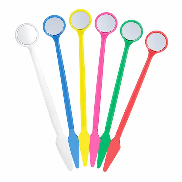 Disposable Mouth Mirrors, Assorted — 100/Bag