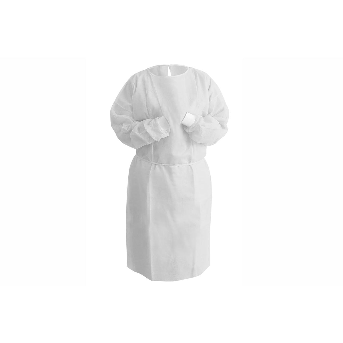 iSmile VP Disposable Isolation Gown with Elastic Cuffs, 50/Case - White