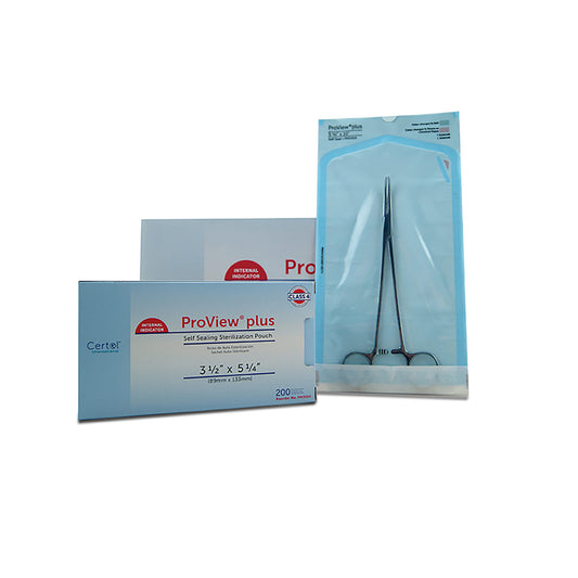 ProView Plus Sterilization Pouches, 3 1/2" x 5 1/4" - Small Items/Clamps