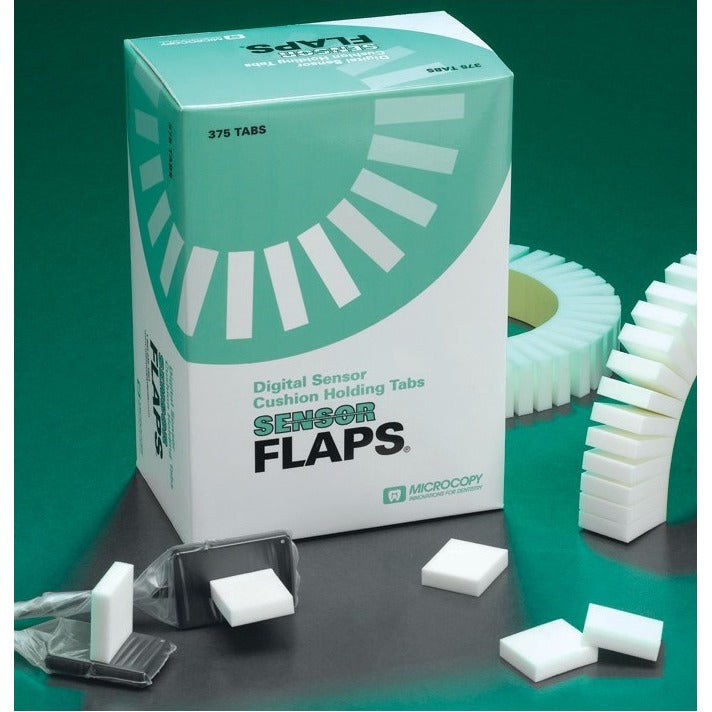 Sensor Flaps Cushioned Bite Tabs, Long, Blue, 375/Pkg