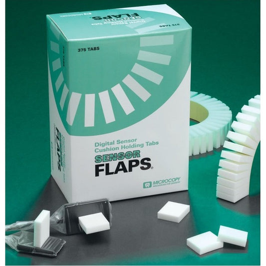 Sensor Flaps Cushioned Bite Tabs, Long, Blue, 375/Pkg