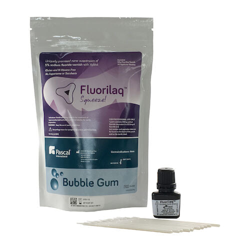 Fluorilaq Squeeze 5% Sodium Fluoride, Bubblegum Flavor, 9.5gm/Bottle