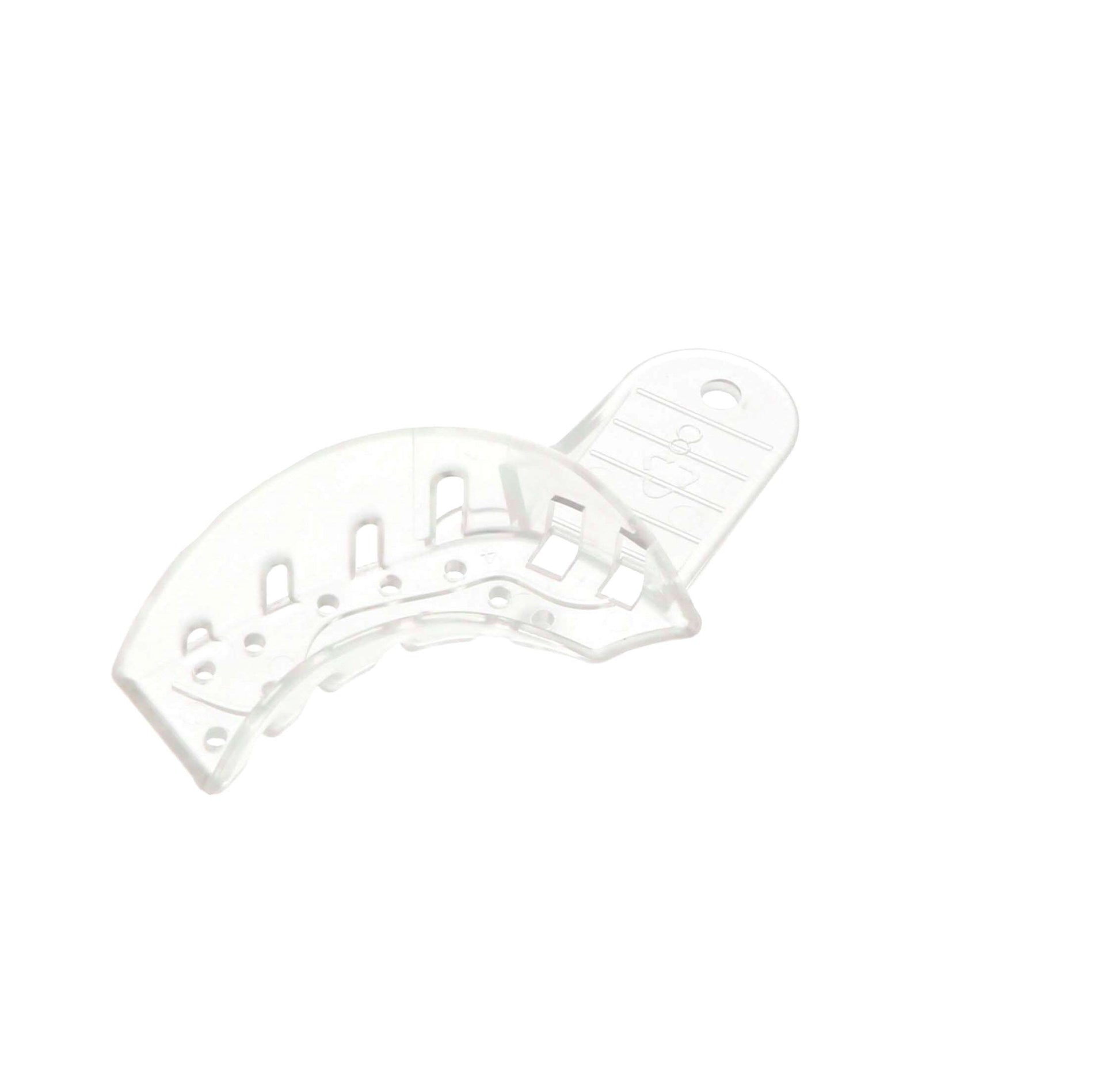 Excellent-Crystal Disposable Impression Trays, #8 Upper-Left/Lower-Right,Clear, (12Pcs/Bag)
