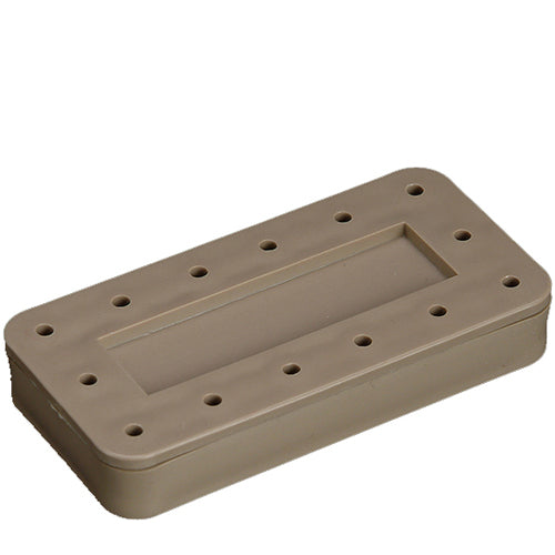 Rectangular Bur Block, (Capacity: 14,Diameter: 3" X 1_" X _" ), Beige, Each