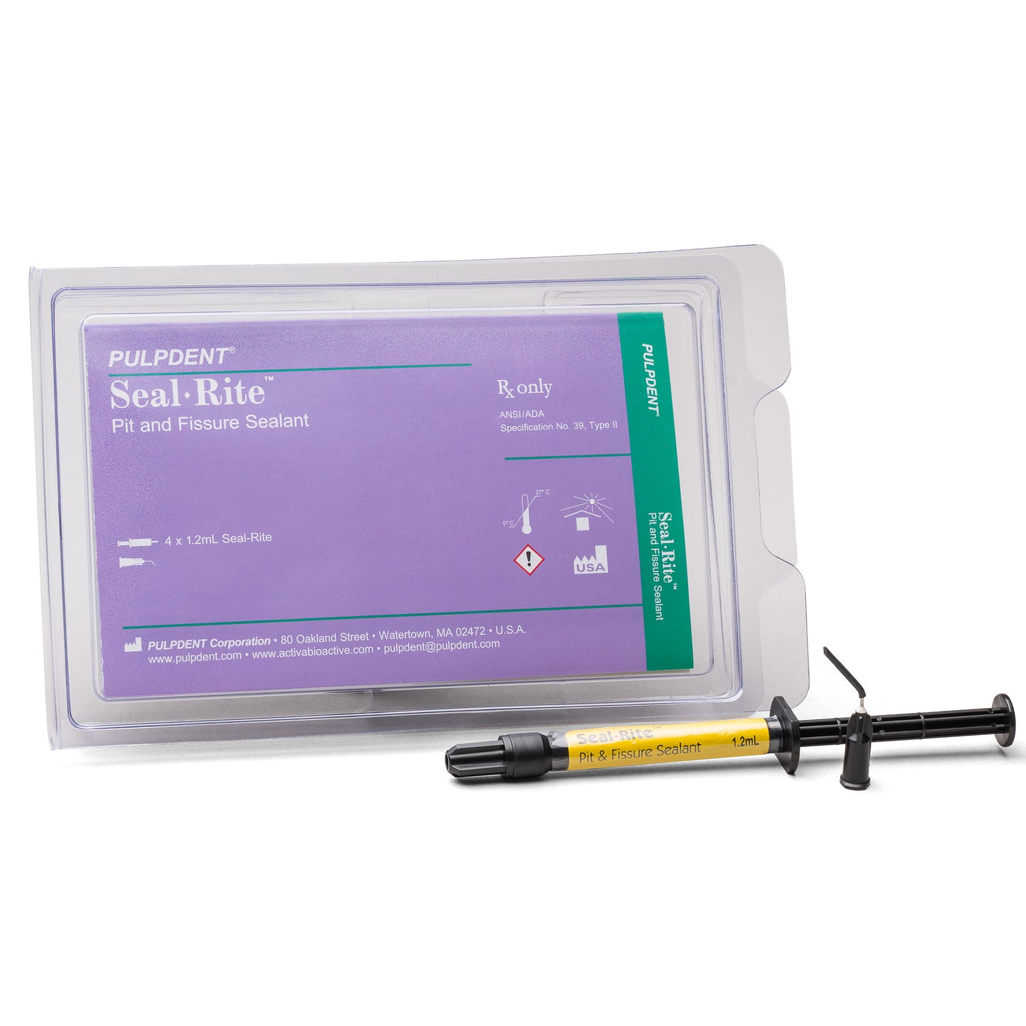 Seal-Rite, 34.4% Filled, KIT: 4 x 1.2 mL syringes + 8 applicator tips, off-white