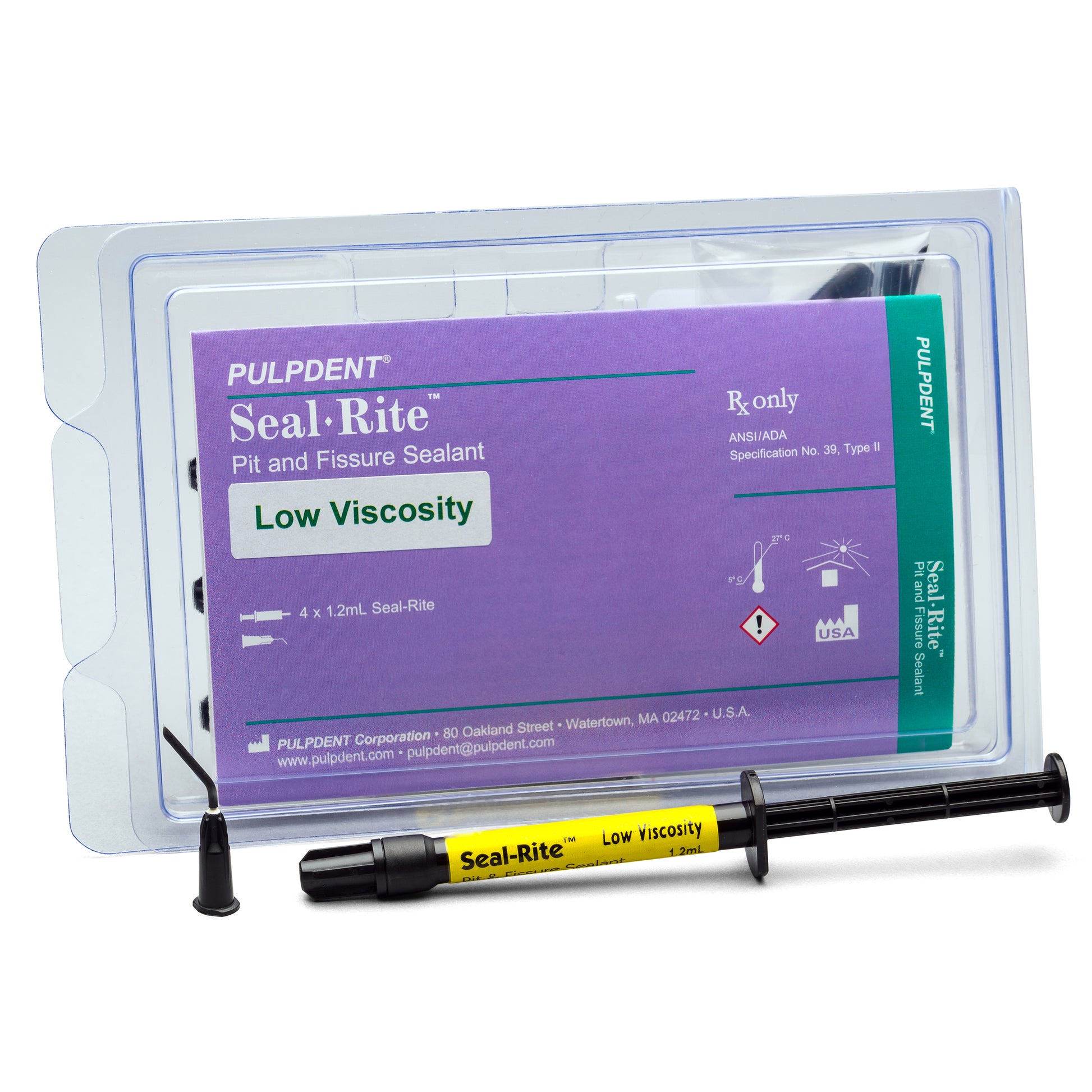 Seal-Rite Low Viscosity, 7.7% Filled, KIT: 4 x 1.2 mL syringes + 8 applicator tips, off-white