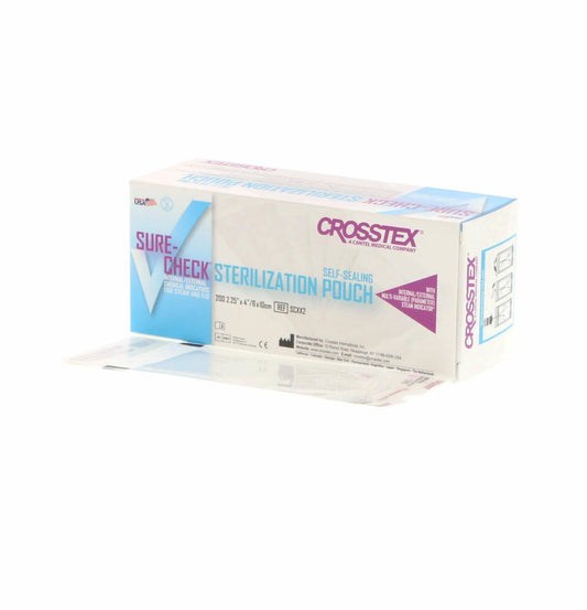 Sure-Check Sterilization Pouches, 2_" x 4", 200/bx