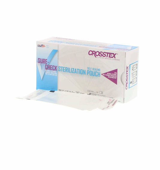 Sure-Check Sterilization Pouches, 3_" x 5_", 200/bx