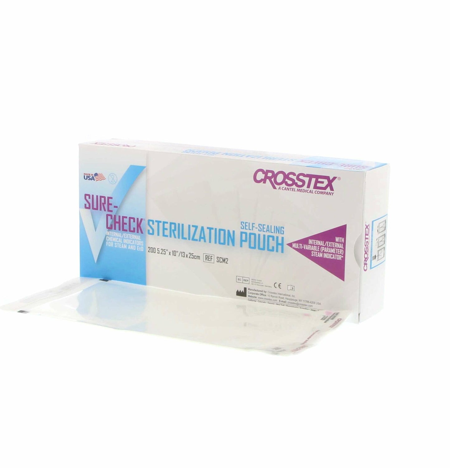 Sure-Check Sterilization Pouches, 5_" x 10", 200/bx