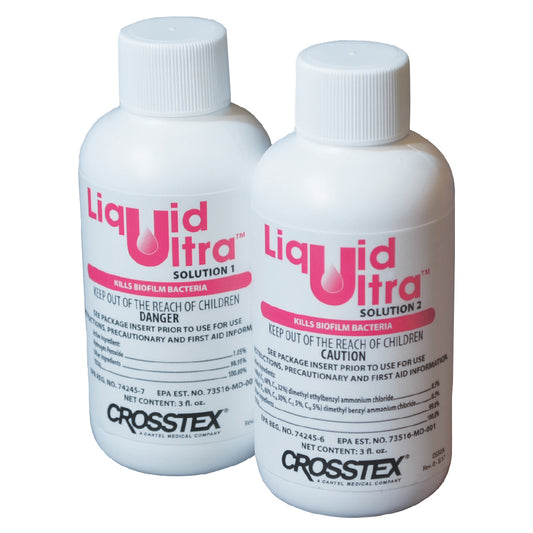 Liquid Ultra Dental Unit Waterline Treatment, (2x4 oz. bottle set), 10 Sets of Solution 1 and 2