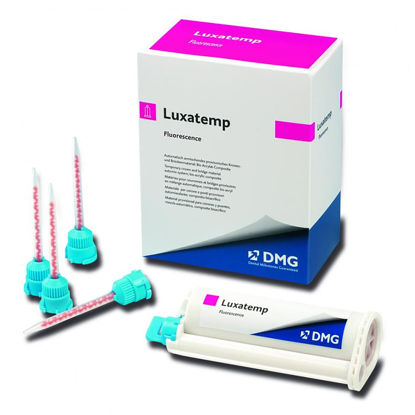 Luxatemp Fluorescence Smartmix - A2 (1-15gm Syringe, 10 Smartmix Tips)