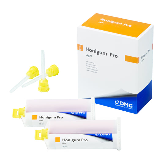 Honigum Pro QuadFast Light (2-50ml Cartridges, 10 Automix Tips)