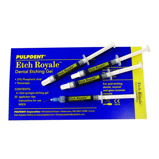 Etch Royale Dental Etching Gel - 37% Phosphoric Acid, Bulk Pack: 1.2 mL syringes, pkg. of 24