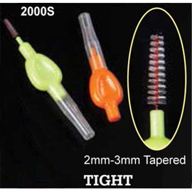 Interdental Brushes, Tight, Orange & Green Assorted, 50/Pkg