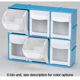 Tilt Bins, 6-Bin Unit (11 __" W X 10"H X 4"D), Black Frame