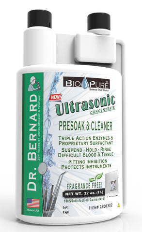 BIO-PURE Ultrasonic Pre-Soak & Cleaner 3-in-1, 32oz. = 48 Gallons mixed