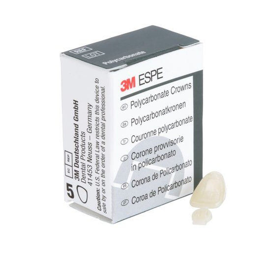 3M Polycarbonate Crowns, 65-L Anterior Short Crown, 5/bx