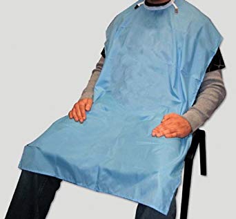 Knee Length Patient Barrier Apron White, 27in x 48in, each, Plasdent #PBA2748-1