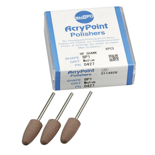 AcryPoint Lab Polishers, Bullet, BP1, HP, ISO# 100 - 6/pkg