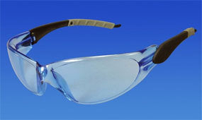 Contour Wrap Eyewear, Black/Grey Frame - "Ice Blue" Lens