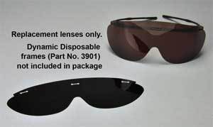 Dynamic Disposables Disposable Eyewear, Replacement Lens Grey (100/PK)