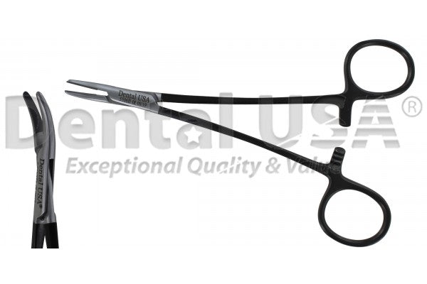 Needle Holder Crile-Wood Curved 15Cm Premium Black Edition , Dental USA, #5506B