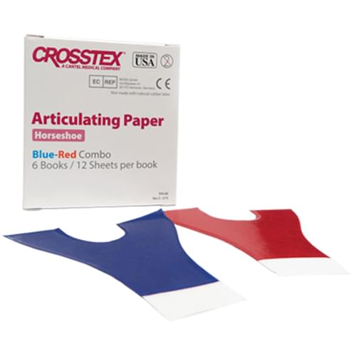Articulating Paper, Red / Blue-Horse Shoe, .0035"/89 microns, 12 shts/book, 6bk/1bx