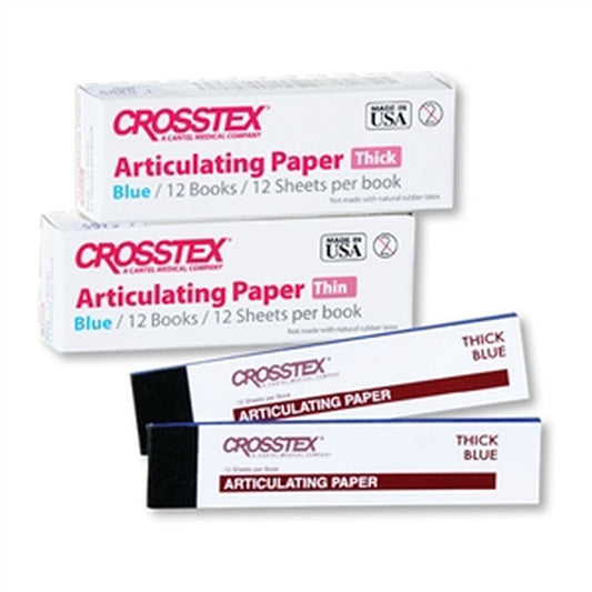 Articulating Paper, Thick, Blue, .005"/127 microns, 12 shts/book, 12bk/1bx