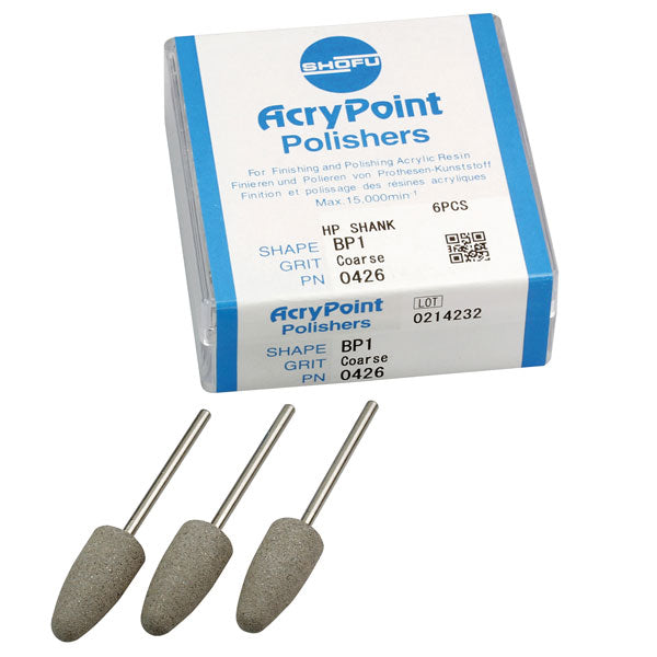 AcryPoint Lab Polishers, Bullet, BP1, HP, ISO# 100 - 6/pkg