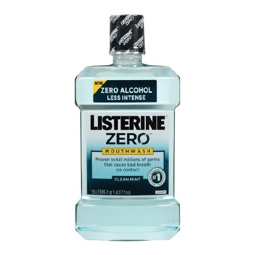 Listerine Zero Mouthwash, Clean Mint, 1.5 Liter