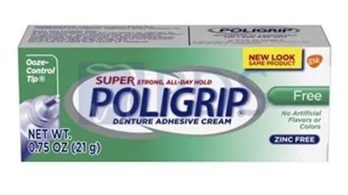 Super Poligrip Zinc-Free Denture Adhesive Cream