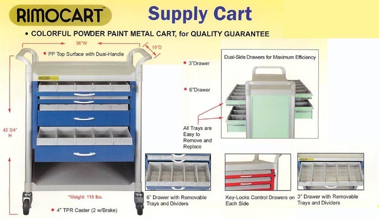 Rimocart Supply Cart, Hunny Purple