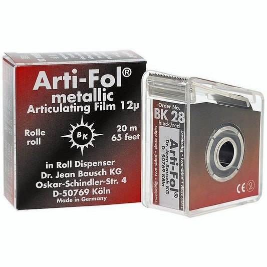 Arti-Fol Metallic Articulating Film, Black/Red, 12 microns, 22mm x 20m