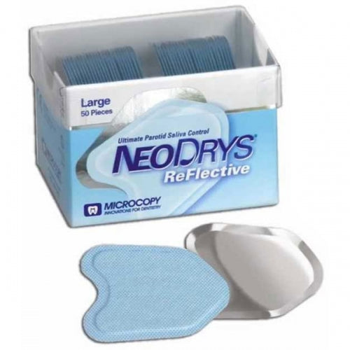 NeoDrys Saliva Absorbents w/ Reflective Backing, Large, Blue, 50/Pkg