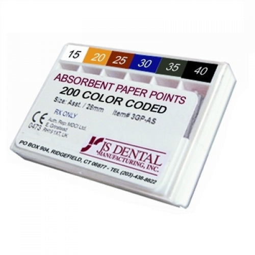 Paper Points, 29mm Length, Size #40, 200/Pkg