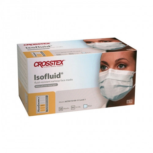 Isofluid - Earloop Face Mask Level 1 , Blue, 50/bx