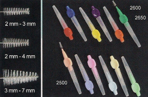 Flossing Brushes 2Mm-4Mm Tapered, Assorted Neon Colors (100Pcs/Bag)